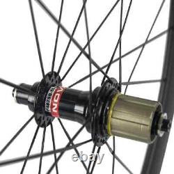Carbon Road Bike Wheels 50mm Depth 23mm Width Bicycle Wheels Clincher 3k Matte