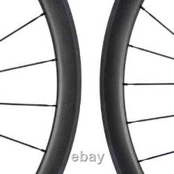 Carbon Road Bike Wheels 50mm Depth 23mm Width Bicycle Wheels Clincher 3k Matte