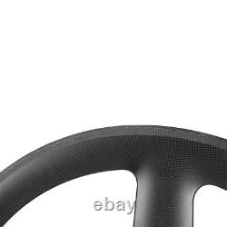Carbon Road Bike Wheels 56mm Depth Clincher 5 Spokes Racing Bicycle Wheelset