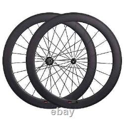 Carbon Road Bike Wheels Depth 60mm Straight Pull Bicycle Wheelset Tubuless