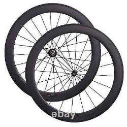 Carbon Road Bike Wheels Depth 60mm Straight Pull Bicycle Wheelset Tubuless