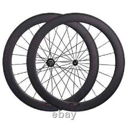 Carbon Road Bike Wheels Depth 60mm Straight Pull Bicycle Wheelset Tubuless