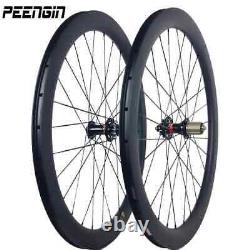 Carbon Road Bike Wheels Disc Brake Depth 60mm Width 23/25mm Clincher Rims