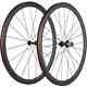 Carbon Road Bike Wheelset 38mm Clincher 23mm Depth With Basalt Brake Surface