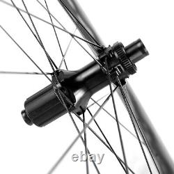 Carbon Road Bike Wheelset 700C Disc Brake 65mm Depth Clincher Wheels greval bike