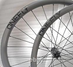 Carbon Road Bike Wheelset 700c Clincher 36T Ratchet Hub Depth 30/45/50mm