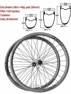Carbon Road Bike Wheelset 700c Clincher 36T Ratchet Hub Depth 30/45/50mm