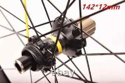 Carbon Road Bike Wheelset 700c V Brake Disc Brake Center Lock or 6 Bolt Rim