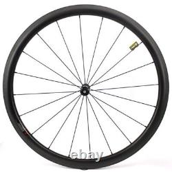 Carbon Road Bike Wheelset Bicycle QR Wheels Tubeless DT350 Hub Pillar Spokes