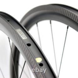 Carbon Road Bike Wheelset Bicycle QR Wheels Tubeless DT350 Hub Pillar Spokes