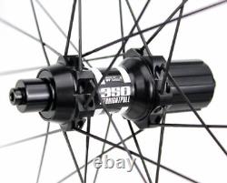 Carbon Road Bike Wheelset Bicycle QR Wheels Tubeless DT350 Hub Pillar Spokes