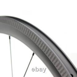 Carbon Road Bike Wheelset Bicycle QR Wheels Tubeless DT350 Hub Pillar Spokes