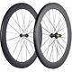 Carbon Road Bike Wheelset Depth 60mm Clincher Race Bike Wheels Black Ud Matte