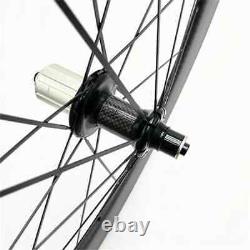Carbon Road Bike Wheelset Front 3 Spokes Rear 88mm Tubular R36 Hubs Wheels