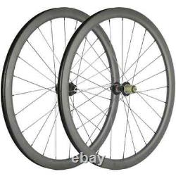 Carbon Road Bike Wheelset Width 25mm Depth 40mm Disc Brake U Shape Clincher