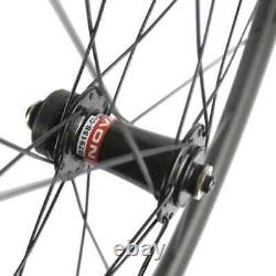 Carbon Road Bike Wheelset Width 25mm Depth 40mm Disc Brake U Shape Clincher