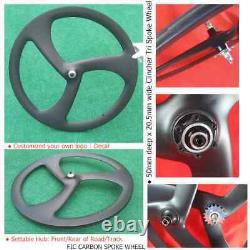 Carbon Road Bike Wheelset with Novatec Hub 700c 50mm Depth 20.5mm Wide Clincher