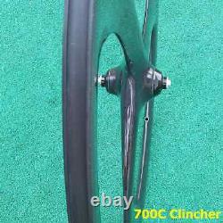 Carbon Road Bike Wheelset with Novatec Hub 700c 50mm Depth 20.5mm Wide Clincher