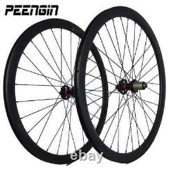 Carbon Road Cyclocross Bike Wheelset Width 23mm 25mm Depth 38mm Disc Brake