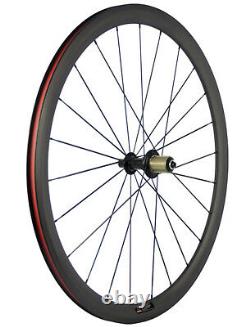 Carbon Road Wheels 38mm Bicycle Wheelset 700C Carbon Wheels 3K Matte Front+Rear