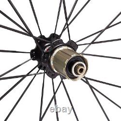 Carbon Wheel 700C 50mm Clincher Road Bike Wheels with Novatec A271SB F372SB Hub