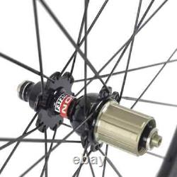 Carbon Wheels 38mm High 25mm Width Clincher Road Bike Wheelset 3k Matte