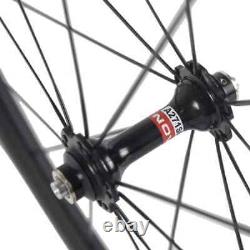 Carbon Wheels 38mm High 25mm Width Clincher Road Bike Wheelset 3k Matte