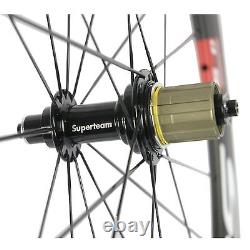 Carbon Wheels 50mm R13 Hub Road Bike 700C 23mm Width Carbon Wheelset 3K Basalt