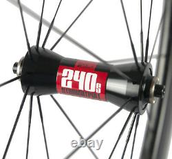 Carbon Wheels 50mm Road Bike DT240s Hub Sapim CX-Ray Spokes Wheelset 23mm Width