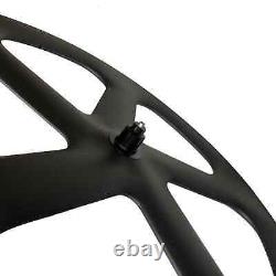 Carbon Wheels 5 Spoke Novatec Hub Track/Road V Brake Disc Brake Cycling Wheelset
