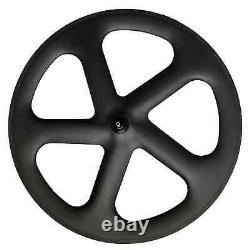 Carbon Wheels 5 Spoke Novatec Hub Track/Road V Brake Disc Brake Cycling Wheelset