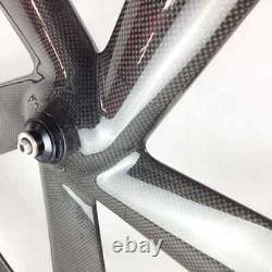 Carbon Wheels 65mm Depth 20.5mm Wide V / Disc Brake Road Bike Wheels Clincher
