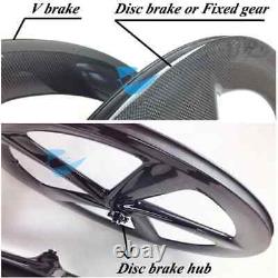 Carbon Wheels 65mm Depth 20.5mm Wide V / Disc Brake Road Bike Wheels Clincher