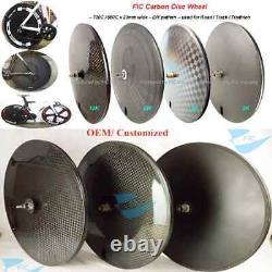 Carbon Wheels 65mm Depth 20.5mm Wide V / Disc Brake Road Bike Wheels Clincher
