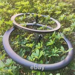 Carbon Wheels 700C 2830 35 40 45 55 60mm Road Bike Wheelset Center Lock