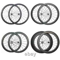 Carbon Wheels 700C 38/40/45/50/55/60 Depth Clincher Road Bike Wheelset UD Matte