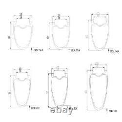 Carbon Wheels 700C 38/40/45/50/55/60 Depth Clincher Road Bike Wheelset UD Matte