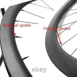 Carbon Wheels 700c 38/50/60/88mm Clincher Tubular 25mm Width Road Bike Wheelset