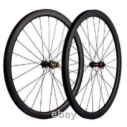 Carbon Wheels Clincher Disc Brake 40mm Depth 700C Cyclocross Road Bike Wheelset