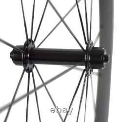 Carbon Wheels Depth 60mm Width 23mm Clincher Road Bike Wheelset 3k Matte