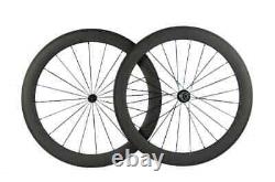 Carbon Wheels Depth 60mm Width 23mm Clincher Road Bike Wheelset 3k Matte