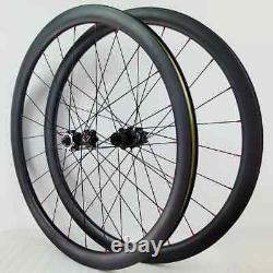 Carbon Wheels Disc Brake 700c Rim 6-blot Clincher Tubeless Road Bike Wheelset