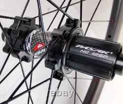 Carbon Wheels Disc Brake 700c Rim 6-blot Clincher Tubeless Road Bike Wheelset