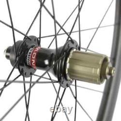 Carbon Wheels Road Bike 6 Bolts/Centerlock Disc Brake Wheelset 25mm Width