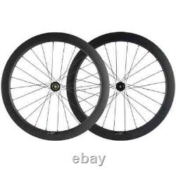 Carbon Wheels Road Bike 6 Bolts/Centerlock Disc Brake Wheelset 25mm Width