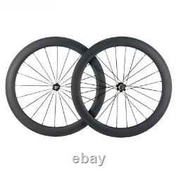 Carbon Wheels Road Bike Wheelsets 700C 23mm Wide 60mm Depth Clincher 20 24 Holes