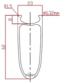 Carbon Wheels Road Bike Wheelsets 700C 23mm Wide 60mm Depth Clincher 20 24 Holes