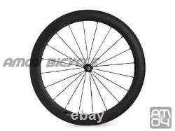 Carbon Wheels Road Bike Wheelsets 700C 23mm Wide 60mm Depth Clincher 20 24 Holes