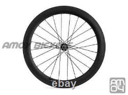 Carbon Wheels Road Bike Wheelsets 700C 23mm Wide 60mm Depth Clincher 20 24 Holes