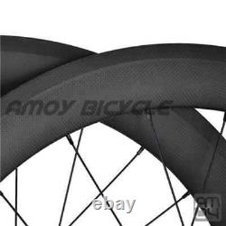 Carbon Wheels Road Bike Wheelsets 700C 23mm Wide 60mm Depth Clincher 20 24 Holes